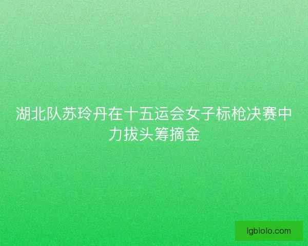 湖北队苏玲丹在十五运会女子标枪决赛中力拔头筹摘金